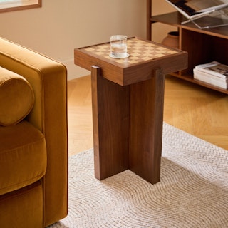 Harmon Checkerboard Side Table - Walnut thumbnail 2