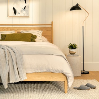 Lenia Queen Panel Bed - White Oak thumbnail 3