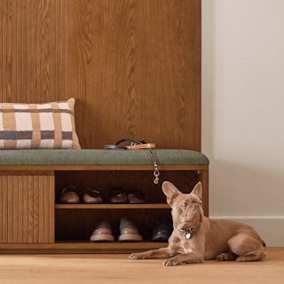 Kouva 47" Bench - Smoked Oak and Algonquin Green thumbnail 2