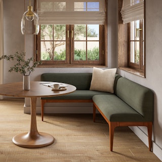 Rosin 53" Armless Banquette - Smoked Oak and Welsh Green thumbnail 3